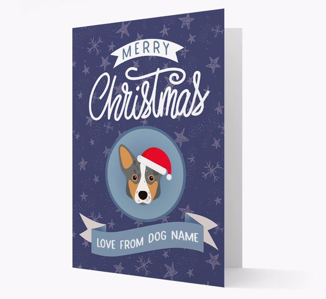 'Merry Christmas' - Personalised Christmas Card with {breedFullName} Icon 